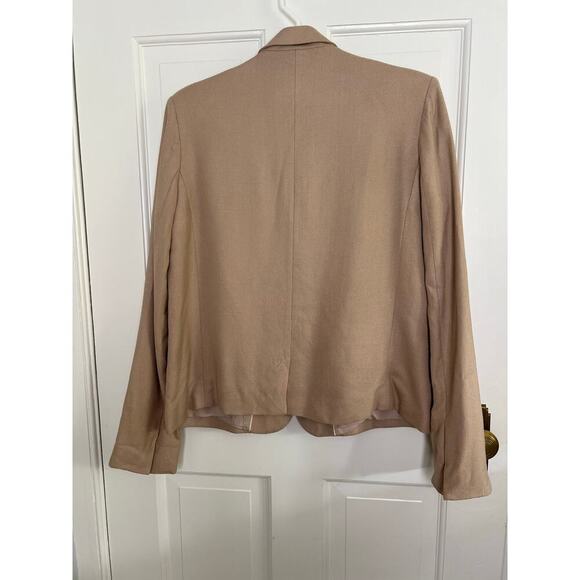 Stella McCartney Women's 40 US 4/6 Tan Blazer Jacket Single Button Breasted FLAW - Picture 2 of 16